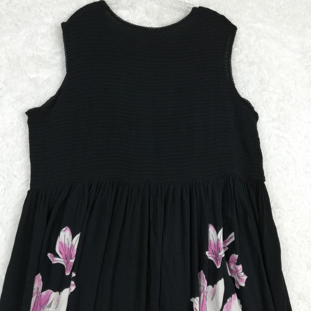 Bedford Fair Womens Dress Maxi Black Floral Lily Sleeveless Plus 2X - Picture 10 of 10